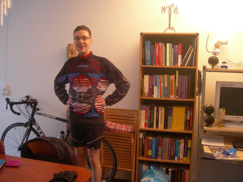 Weer thuis. Compleet nat, want het laatste uur brak er een wolk door.