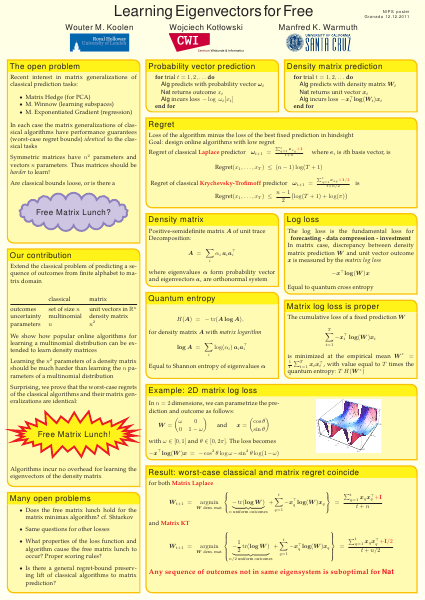 Free Matrix Lunch poster for NIPS