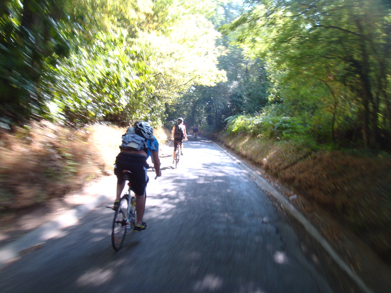 Downhillen onderweg naar de noordzee